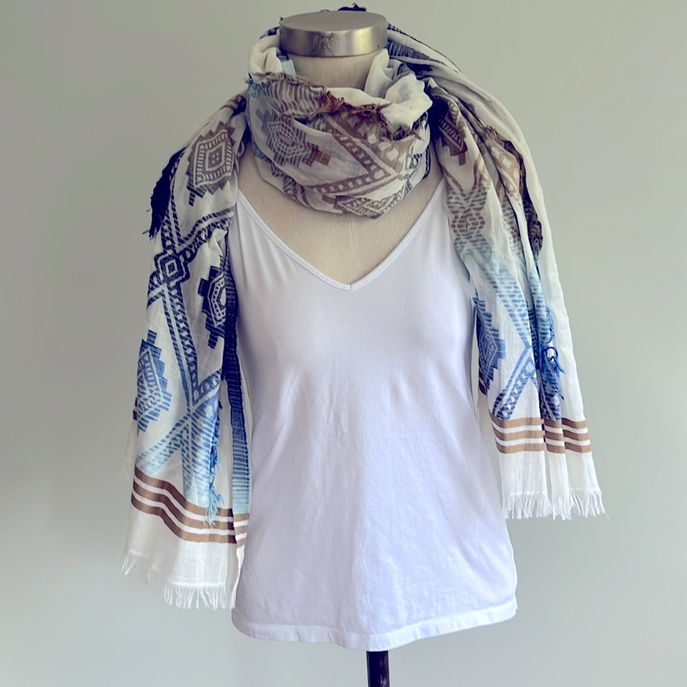 Boho wide scarf